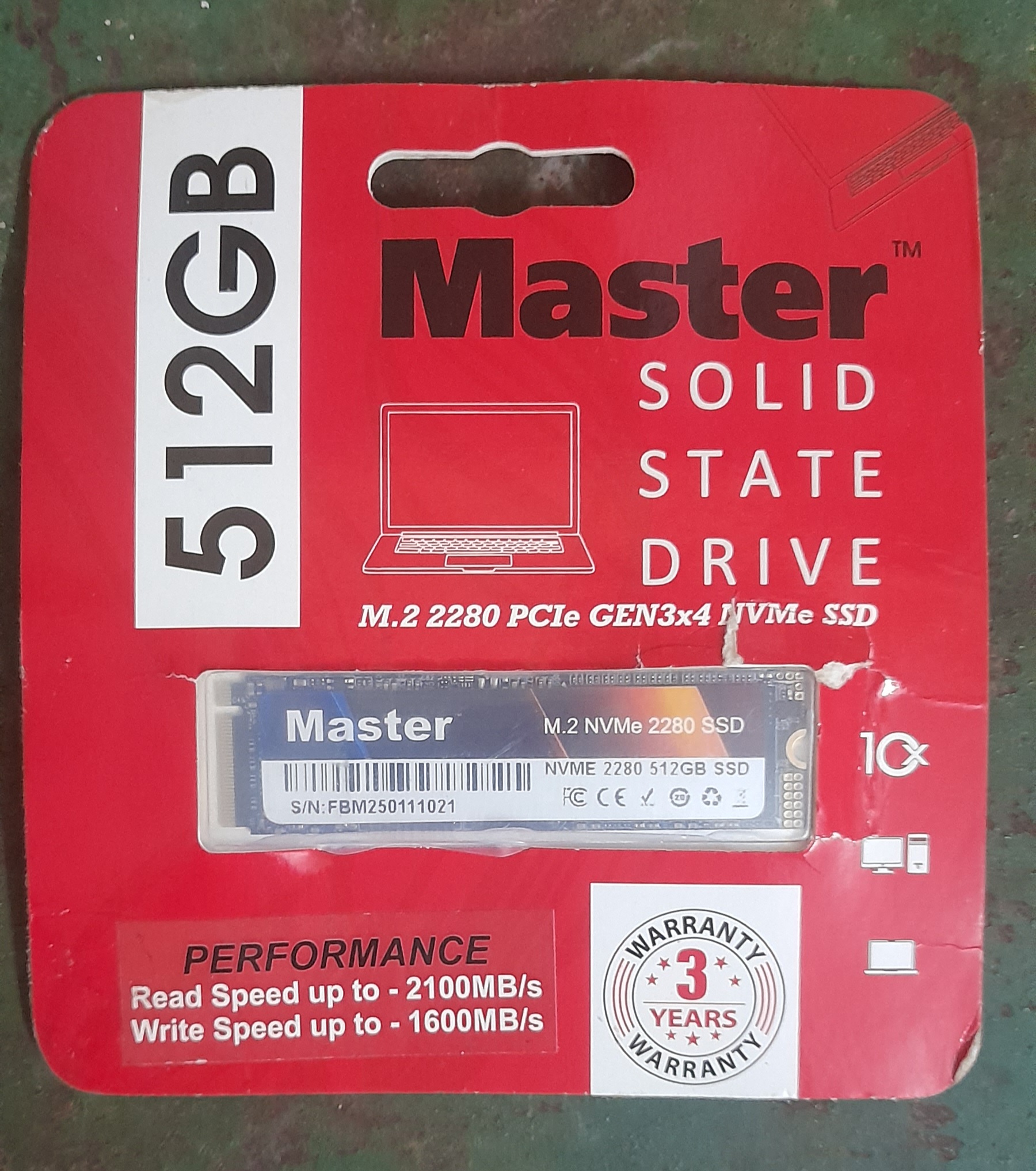 Master SSD 512GB M.2 NVME 2280 INTERNAL