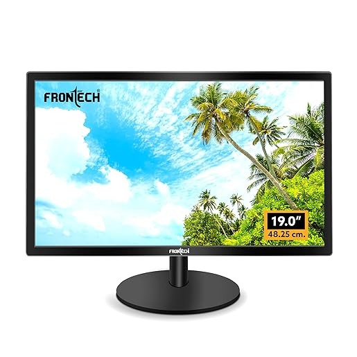 FRONTECH 19-inch Monitor, Black, HDMI & VGA Dual Input (MON-0001)